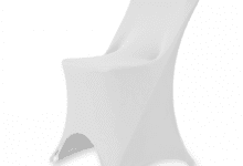 White spandex chair cover rental