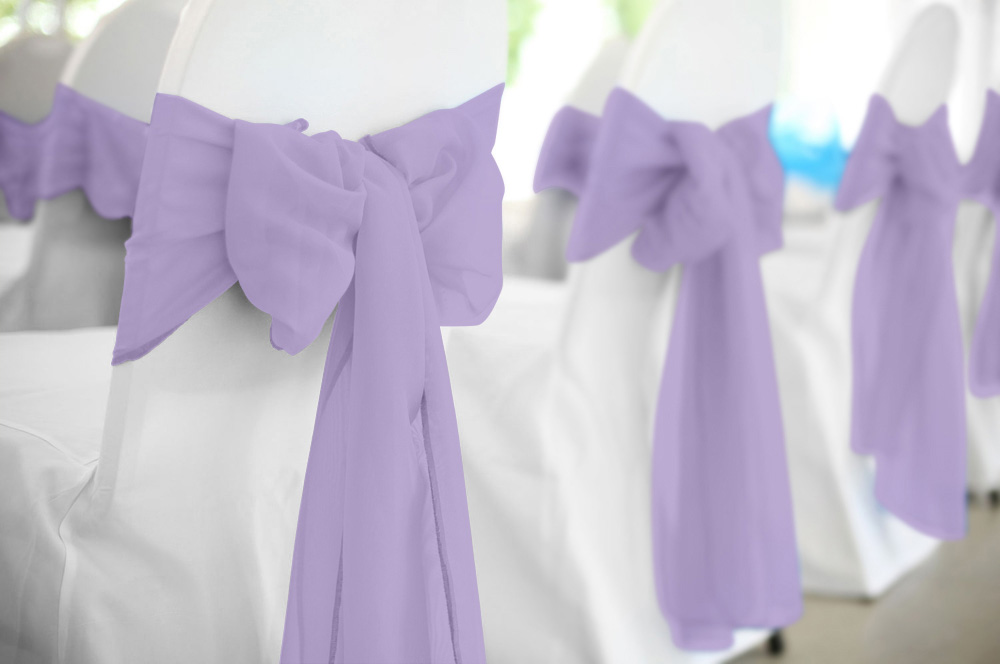 Lilac Polyester Chair Sash